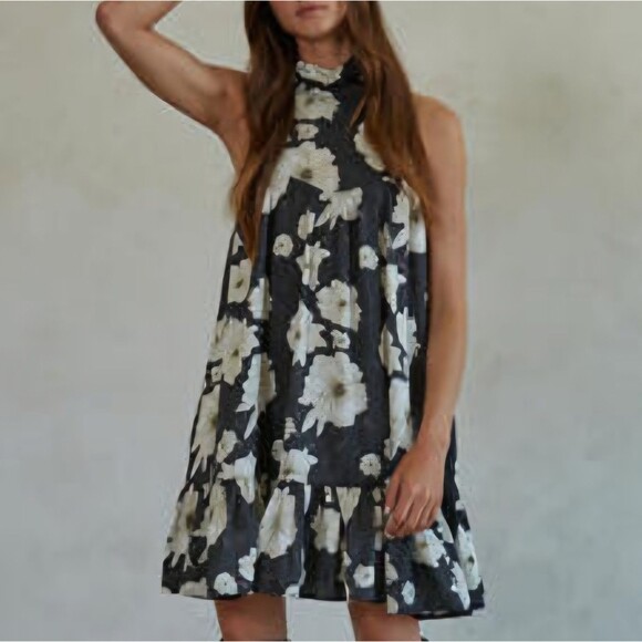 by tomorrow Dresses & Skirts - NEW By Tomorrow Floral Mock Neck Mini Dress - Size Medium